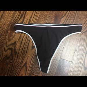 NWOT Hanes Black Sport Thong Size L